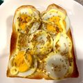 ひなコアラ's cooksnap of when they made ゆで卵マヨセサミトースト.