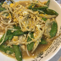 菜鳳子's cooksnap of when they made 絹さやの卵とじ.