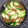 nosso's cooksnap of when they made 納豆と胡瓜の♪玉子豆腐和え.