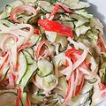 タオルの子's cooksnap of when they made ほんのり甘いキュウリとカニカマのサラダ.