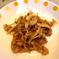 ☆たんたんと一緒☆'s cooksnap of when they made 豚ときのこのバターポン酢炒め.