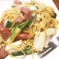 youcay's cooksnap of when they made 長いもとねぎの和風パスタ.