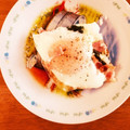 テルキッチン's cooksnap of when they made 目玉焼き＋ほうれん草とベーコン炒め.