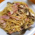 ☆結★'s cooksnap of when they made たっぷりキノコとベーコンの和風スパゲティ.