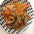 sautan's cooksnap of when they made 箸が止まらぬ 豚肉のチャプチェ.