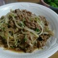よし33☆'s cooksnap of when they made 牛肉もやし長ねぎの炒め物★味噌ウスター味.