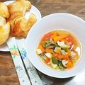 momoco's cooksnap of when they made 具沢山なコンソメスープ☆トマト入り夏版★.
