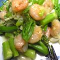 らんたろ～'s cooksnap of when they made スティックブロッコリーとエビの塩炒め.