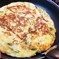 eri63k's cooksnap of when they made ねぎたっぷり♡チーズチヂミ.