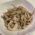 papikun's cooksnap of when they made 大人気☆ささみと長ねぎごま油風味.