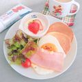Mei＊☆'s cooksnap of when they made 朝食に簡単！サンリオ「ぐでたま」トースト.
