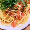67luna's cooksnap of when they made トマトと茗荷、しらすの冷たいパスタ.