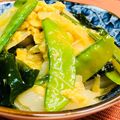 島子☆'s cooksnap of when they made 絹さやと新玉ねぎの卵とじ♪.