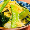 島子☆'s cooksnap of when they made 絹さやと新玉ねぎの卵とじ♪.