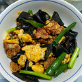 ビルメンズ's cooksnap of when they made 鶏肉きくらげ卵の炒めもの♪簡単.