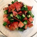 ☆クックhi☆'s cooksnap of when they made No2140オクラトマト塩昆布サラダ.