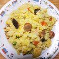 ピクミン☆K's cooksnap of when they made 簡単ランチ！ソーセージでバター炒飯.