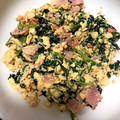 04eri08's cooksnap of when they made ほうれん草とベーコンのめんたい卵炒め.