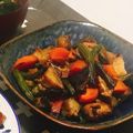 chika＊kim's cooksnap of when they made 茄子と人参とインゲンの煮物.