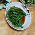 家族の美味しい☆'s cooksnap of when they made おひたし★スナップえんどうの胡麻和え.