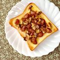 ふたごゆき's cooksnap of when they made 金時豆×胡桃のトースト　チーズ生姜風味.
