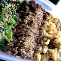 misagako's cooksnap of when they made 豚そぼろと炒り卵とほうれん草のそぼろ弁当.