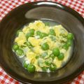 tokotann's cooksnap of when they made お出汁で美味しくグリンピースの卵とじ.