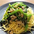 クックHI9KUQ☆'s cooksnap of when they made ほうれん草とツナのオイルパスタ.