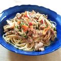 mayuyuキッチン's cooksnap of when they made さっぱり旨豚肉とトマトの青じそドレパスタ.