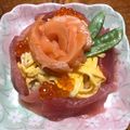 sunnnnny's cooksnap of when they made 薔薇サーモンのお寿司ケーキ.