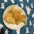 IKUSHIO's cooksnap of when they made そら豆・えび・新玉ねぎのかき揚げ.