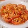 くっくのん's cooksnap of when they made 簡単エビたまチリソース丼♪.