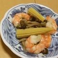 きらり流れ星's cooksnap of when they made えびとヤングコーンの炒めもの.