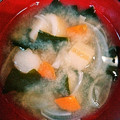ムーミン☆ママ's cooksnap of when they made 京あげと新玉ねぎとわかめのお味噌汁.
