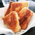 yoppiman's cooksnap of when they made 食パンで簡単♡ウインナーチーズ揚げパン.