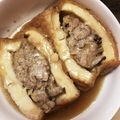 クック0QJTEA☆'s cooksnap of when they made 厚揚げの肉詰め甘辛煮.