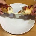 まっさんのごちそう's cooksnap of when they made 食パン☆チーズドッグ（トースター）.