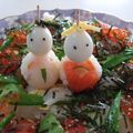 リトルメモル's cooksnap of when they made ひな祭りに♡手まり寿司のお雛様.