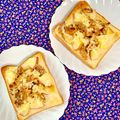 ふたごゆき's cooksnap of when they made 食感Ｗ❀りんごと胡桃の蜂蜜チーズトースト.
