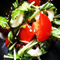 ♡こもれび♡'s cooksnap of when they made 水菜とトマトとちくわの塩昆布サラダ.