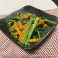 MapiSapi's cooksnap of when they made 人参葉の胡麻和え.