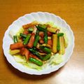55才のおじさん's cooksnap of when they made ベーコンちくわアスパラ★バター醤油炒め★.