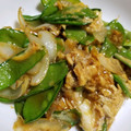 okazakana's cooksnap of when they made 絹さやと新玉ねぎの卵とじ♪.