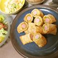 よちりん's cooksnap of when they made おひとりさまのホットドッグ風春巻おつまみ.