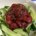 鈴木's cooksnap of when they made おうち居酒屋♡食べて納得、鯨ユッケ.
