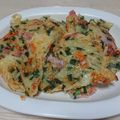 ゆきちょママ's cooksnap of when they made うどんでもちもちチヂミ☆.