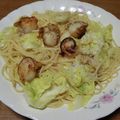 i_yokan's cooksnap of when they made 帆立とキャベツの和風パスタ.