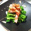 のんびりさとし's cooksnap of when they made 菜の花とカリカリベーコンのからし醤油あえ.