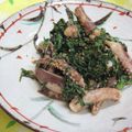 ちわここ's cooksnap of when they made 春菊とゲソの胡麻和え.