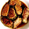 ゆなちゃん☆まま's cooksnap of when they made 甘辛うんまぃっ✨ピーマンと椎茸の肉詰め♬.